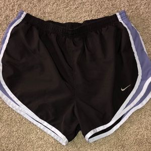 Black and Purple Nike Dri-Fit Running Shorts